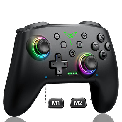 Controlador inalámbrico Bluetooth RGB para Nintendo Switch/Switch OLED/Switch Lite/PC/Joystick multifuncional para juegos móviles.