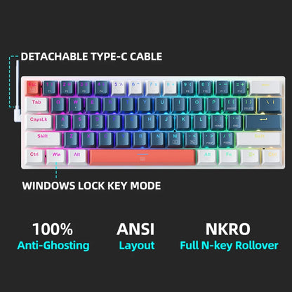 Machenike K500-B61 Mini Teclado Mecanico 60%