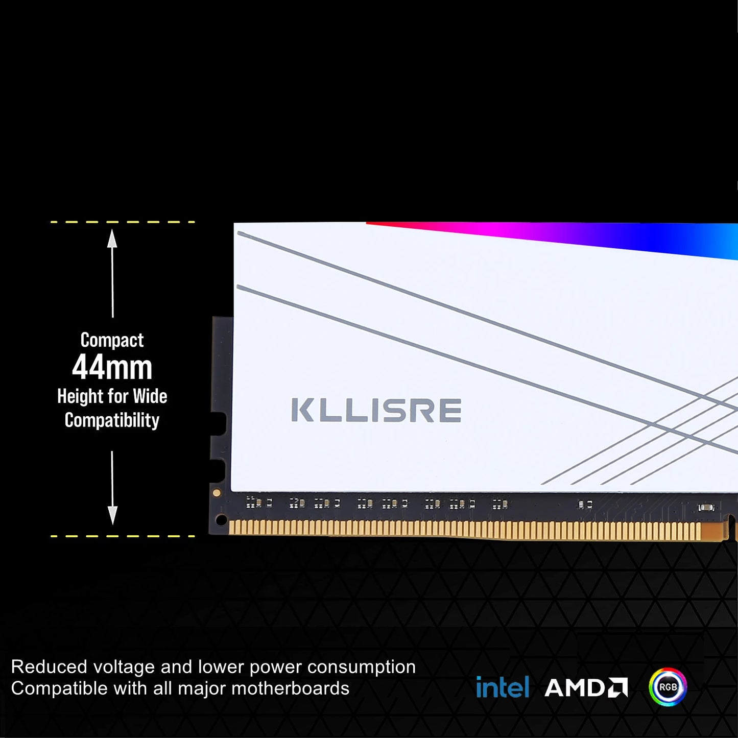 8GB/16GB de RAM DDR4 RGB de  3200MHz PC4-25600, 1.35V, memoria para escritorio de gaming en dual channel