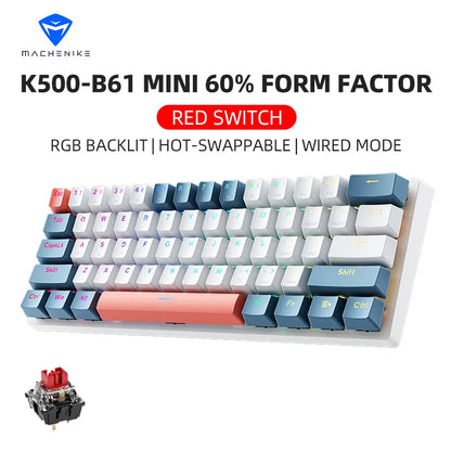 Machenike K500-B61 Mini Teclado Mecanico 60%